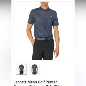 Lacoste Men's Black Patterned Polo Shirt